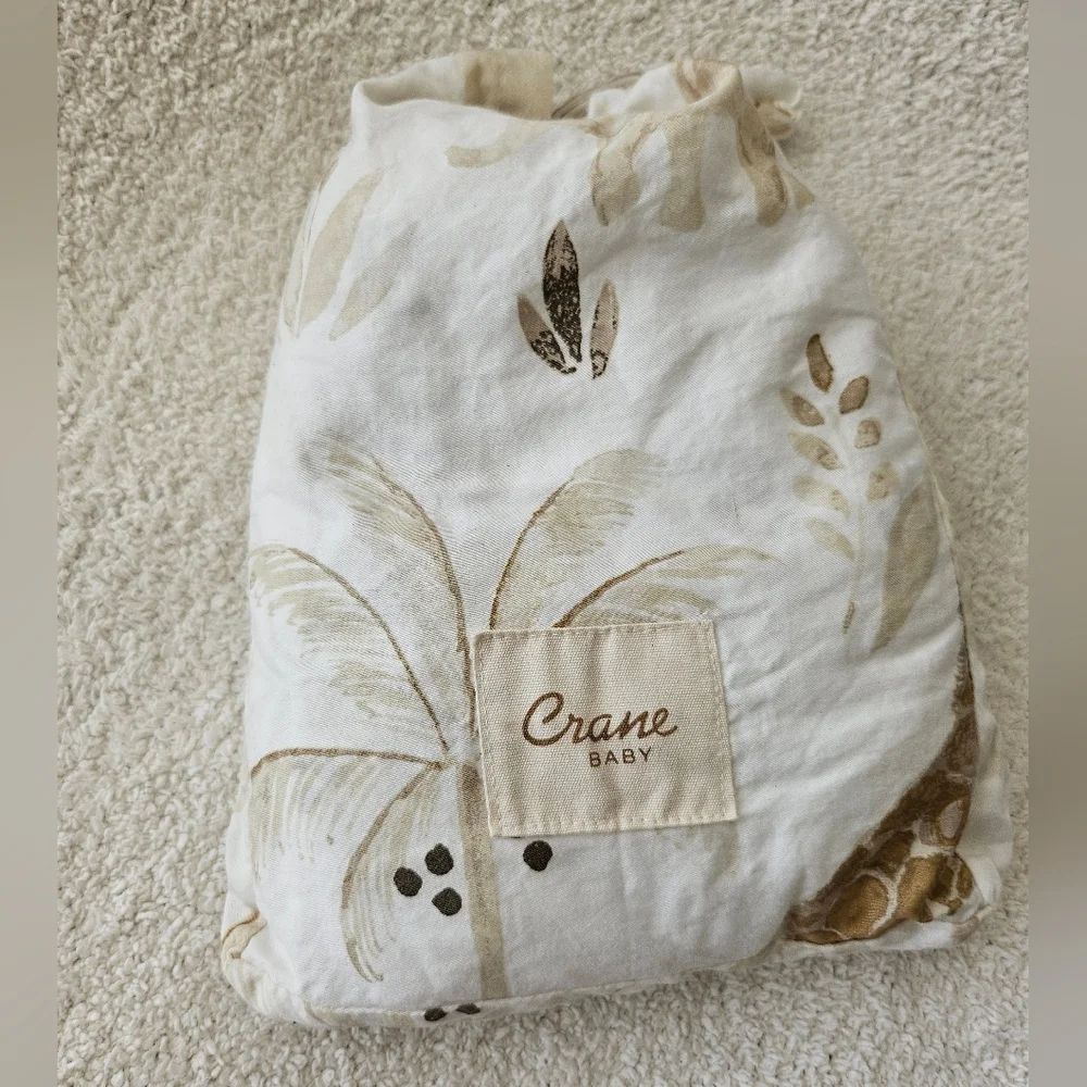 Crane Baby Safari Animal Print Fitted Crib Sheet